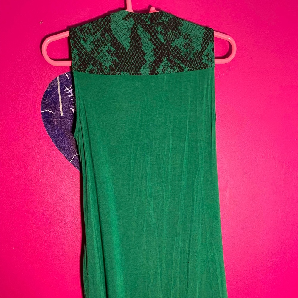Green mini dress